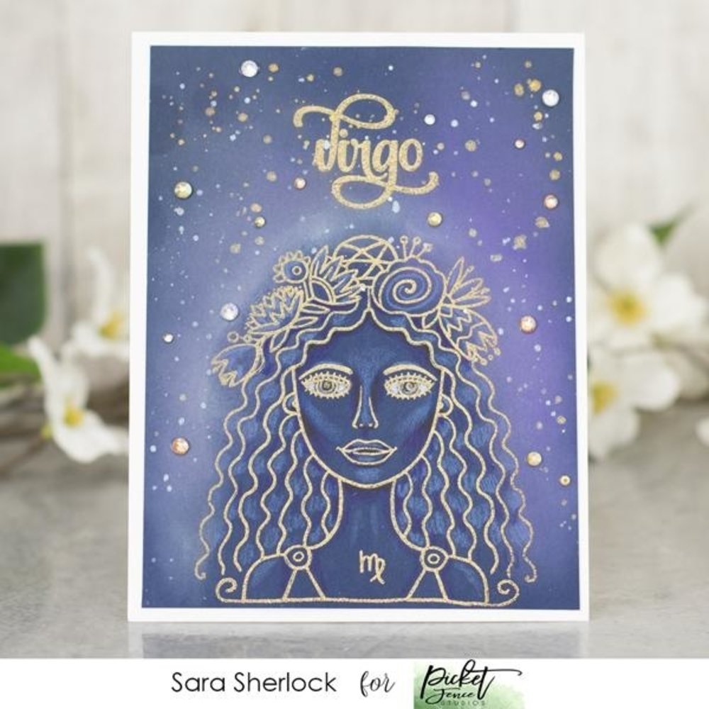 Picket Fence Studios Virgo Girl Clear Stamps (HG-100) Picket Fence Studios Virgo Girl Clear Stamps (HG-100)
