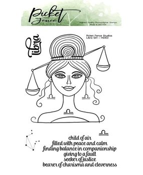 Picket Fence Studios Libra Girl Clear Stamps (HG-103) Picket Fence Studios Libra Girl Clear Stamps (HG-103)