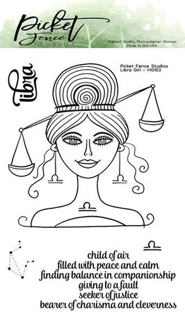 Picket Fence Studios Libra Girl Clear Stamps (HG-103) Picket Fence Studios Libra Girl Clear Stamps (HG-103)