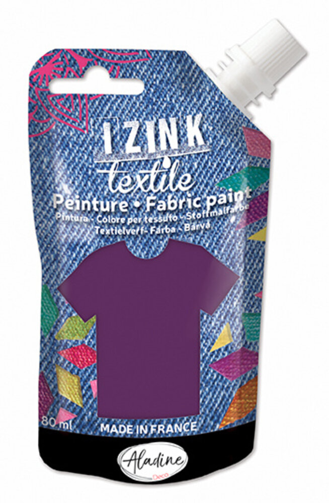 Aladine Izink Textile Fabric Paint Violet Cachemire (80724) Aladine Izink Textile Fabric Paint Violet Cachemire (80724)