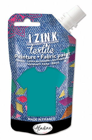 Aladine Izink Textile Fabric Paint Bleu Vert Soie (80726) Aladine Izink Textile Fabric Paint Bleu Vert Soie (80726)