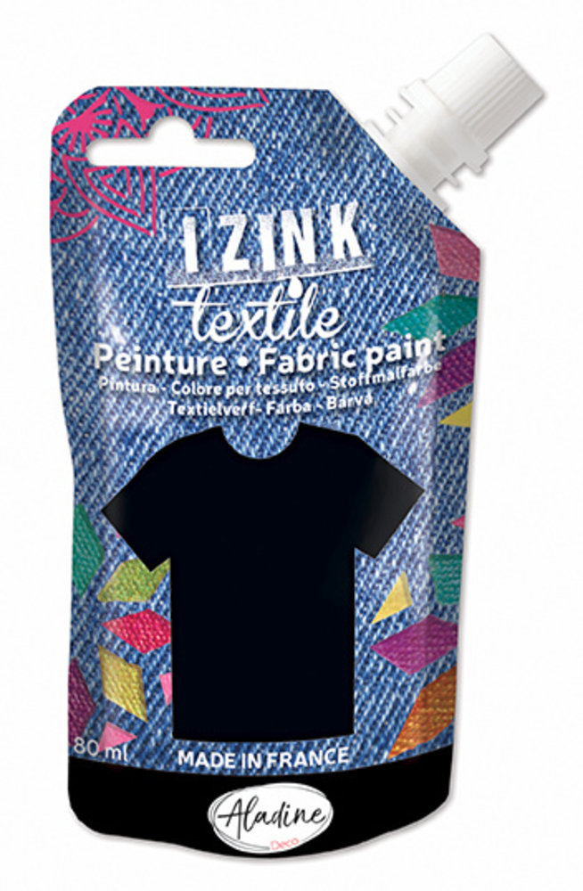 Aladine Izink Textile Fabric Paint Noir Astrakan (80728) Aladine Izink Textile Fabric Paint Noir Astrakan (80728)