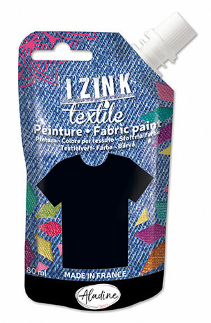 Aladine Izink Textile Fabric Paint Noir Astrakan (80728) Aladine Izink Textile Fabric Paint Noir Astrakan (80728)