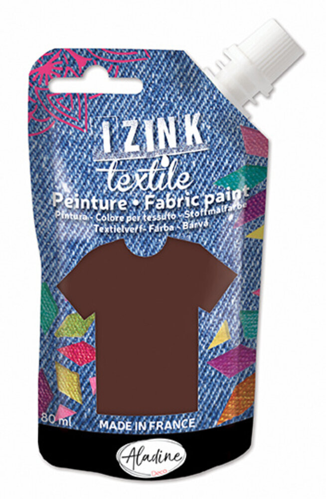 Aladine Izink Textile Fabric Paint Marron Suedine (80734) Aladine Izink Textile Fabric Paint Marron Suedine (80734)