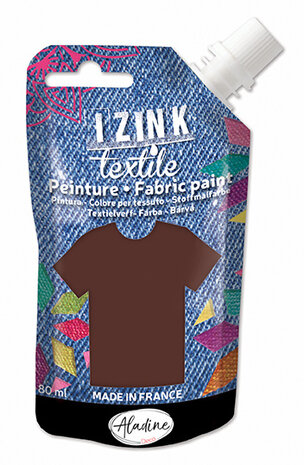 Aladine Izink Textile Fabric Paint Marron Suedine (80734) Aladine Izink Textile Fabric Paint Marron Suedine (80734)