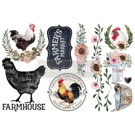 Re-Design Morning Farmhouse 6x12 Inch Decor Transfers (653415)
