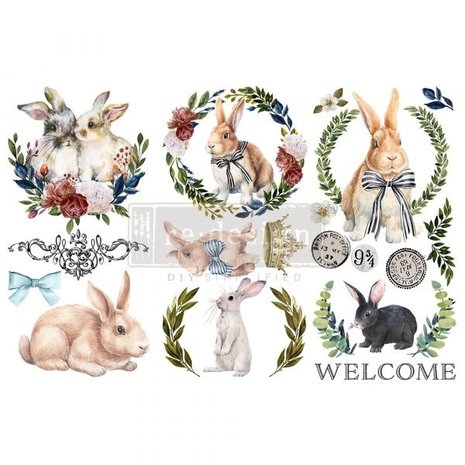 Re-Design Cottontail 6x12 Inch Decor Transfers (653453) Re-Design Cottontail 6x12 Inch Decor Transfers (653453)