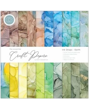 Craft Consortium Essential Craft Papers 12x12 Inch Paper Pad Ink Drops Earth (CCEPAD015) Craft Consortium Essential Craft Papers 12x12 Inch Paper Pad Ink Drops Earth (CCEPAD015)