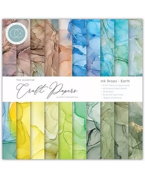 Craft Consortium Essential Craft Papers 6x6 Inch Paper Pad Ink Drops Earth (CCEPAD015B) Craft Consortium Essential Craft Papers 6x6 Inch Paper Pad Ink Drops Earth (CCEPAD015B)