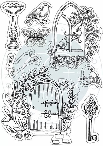 Craft Consortium Secret Garden Clear Stamps (CCSTMP060) Craft Consortium Secret Garden Clear Stamps (CCSTMP060)