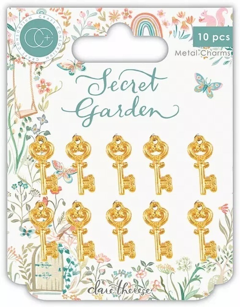 Craft Consortium Secret Garden Metal Key Charms (CCMCHRM022) Craft Consortium Secret Garden Metal Key Charms (CCMCHRM022)