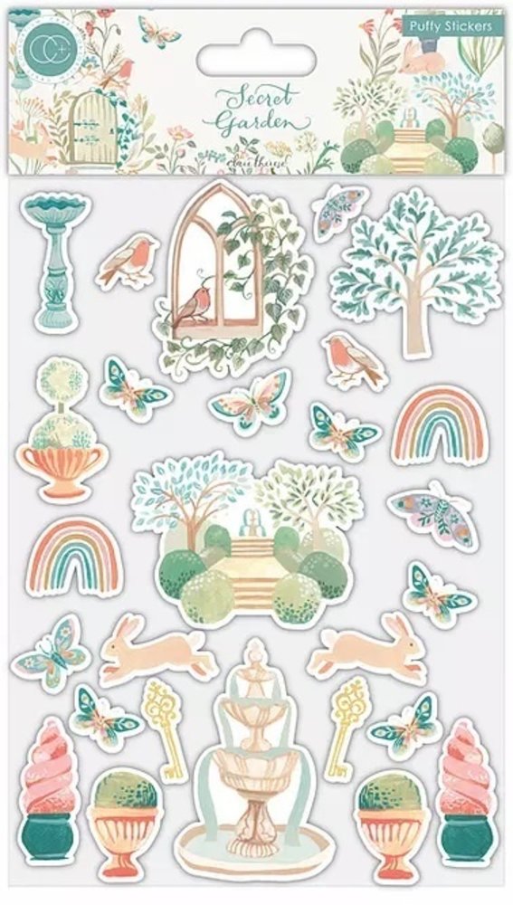Craft Consortium Secret Garden Puffy Stickers (CCSTKR001) Craft Consortium Secret Garden Puffy Stickers (CCSTKR001)
