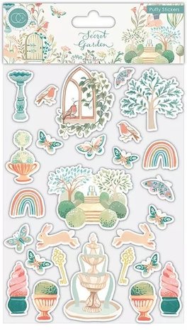 Craft Consortium Secret Garden Puffy Stickers (CCSTKR001) Craft Consortium Secret Garden Puffy Stickers (CCSTKR001)