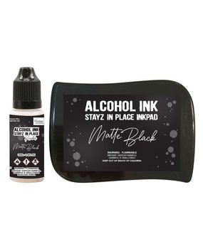 Couture Creations Stayz in Place Alcohol Ink Matte Jet Black Pad+Reinker (CO728161)