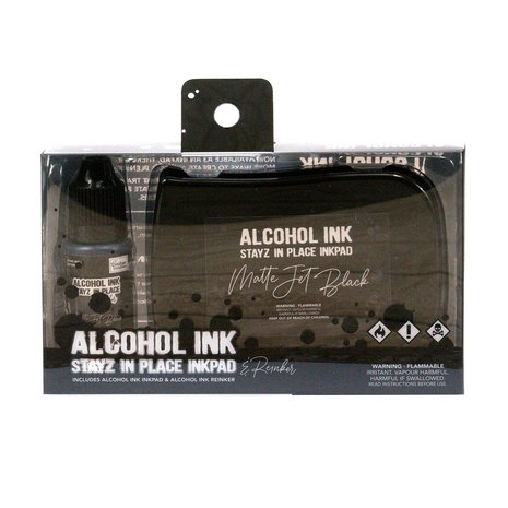 Couture Creations Stayz in Place Alcohol Ink Matte Jet Black Pad+Reinker (CO728161)