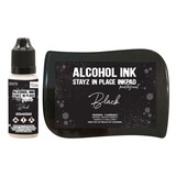 Couture Creations Stayz in Place Alcohol Ink Pearlescent Jet Black Pad+Reinker (CO728162)