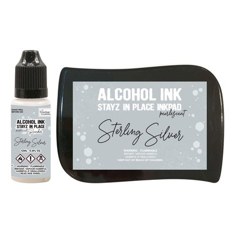 Couture Creations Stayz in Place Alcohol Ink Pearlescent Sterling Silver Pad+Reinker (CO728164)