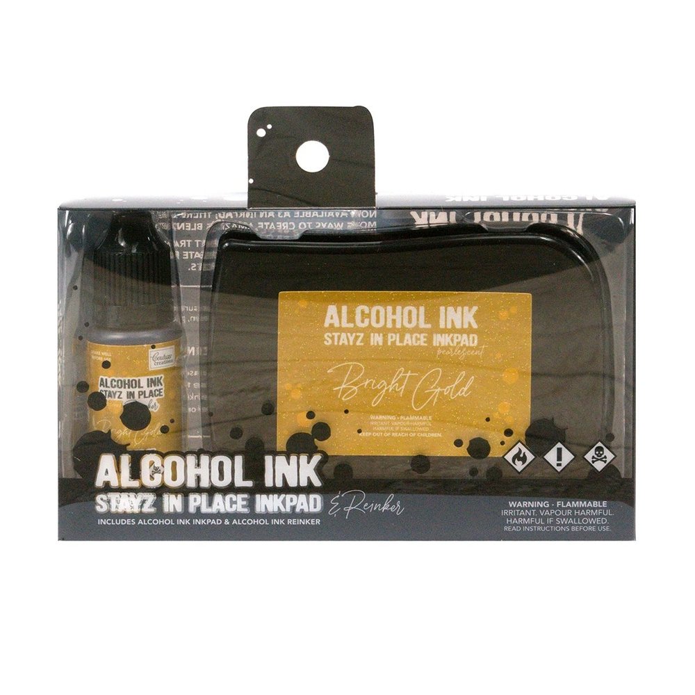 Couture Creations Stayz in Place Alcohol Ink Pearlescent Bright Gold Pad+Reinker (CO728167) Couture Creations Stayz in Place Alcohol Ink Pearlescent Bright Gold Pad+Reinker (CO728167)