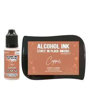 Couture Creations Stayz in Place Alcohol Ink Pearlescent Copper Pad+Reinker (CO728169) Couture Creations Stayz in Place Alcohol Ink Pearlescent Copper Pad+Reinker (CO728169)