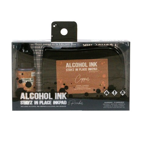 Couture Creations Stayz in Place Alcohol Ink Pearlescent Copper Pad+Reinker (CO728169) Couture Creations Stayz in Place Alcohol Ink Pearlescent Copper Pad+Reinker (CO728169)