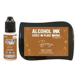 Couture Creations Stayz in Place Alcohol Ink Pearlescent Bronze Pad+Reinker (CO728170)