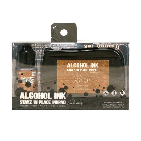 Couture Creations Stayz in Place Alcohol Ink Pearlescent Bronze Pad+Reinker (CO728170) Couture Creations Stayz in Place Alcohol Ink Pearlescent Bronze Pad+Reinker (CO728170)