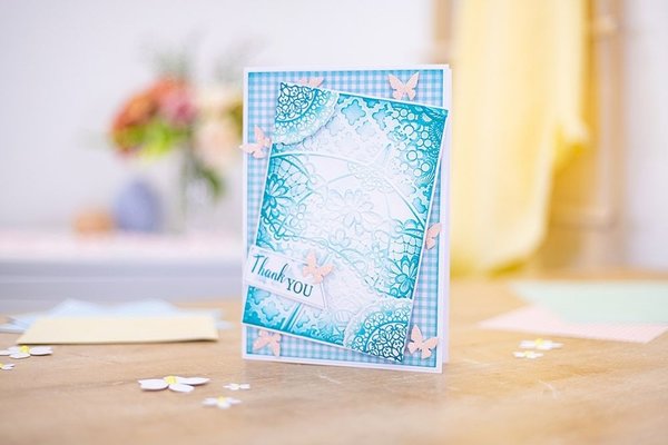 Crafter's Companion Garden Party Vintage Parasol 5x7 Inch Embossing Folder (S-GP-EF5-3D-VP)