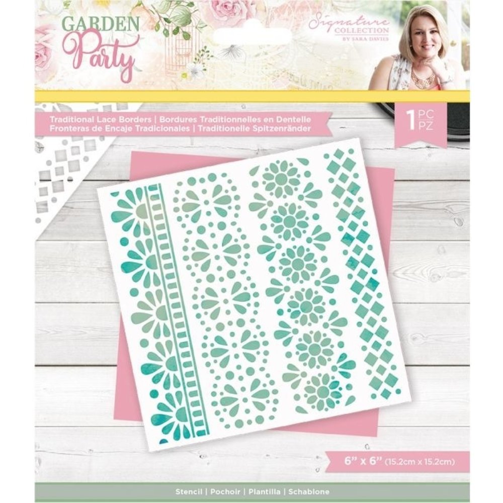 Crafter's Companion Garden Party Traditional Lace Borders 6x6 Inch Stencil (S-GP-STEN-TRLB) Crafter's Companion Garden Party Traditional Lace Borders 6x6 Inch Stencil (S-GP-STEN-TRLB)