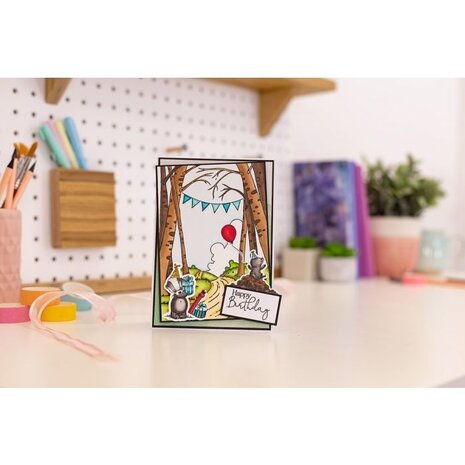 Crafter's Companion Lee Holland Birthday Wishes Stamp & Die (LH-STD-BIRWI)