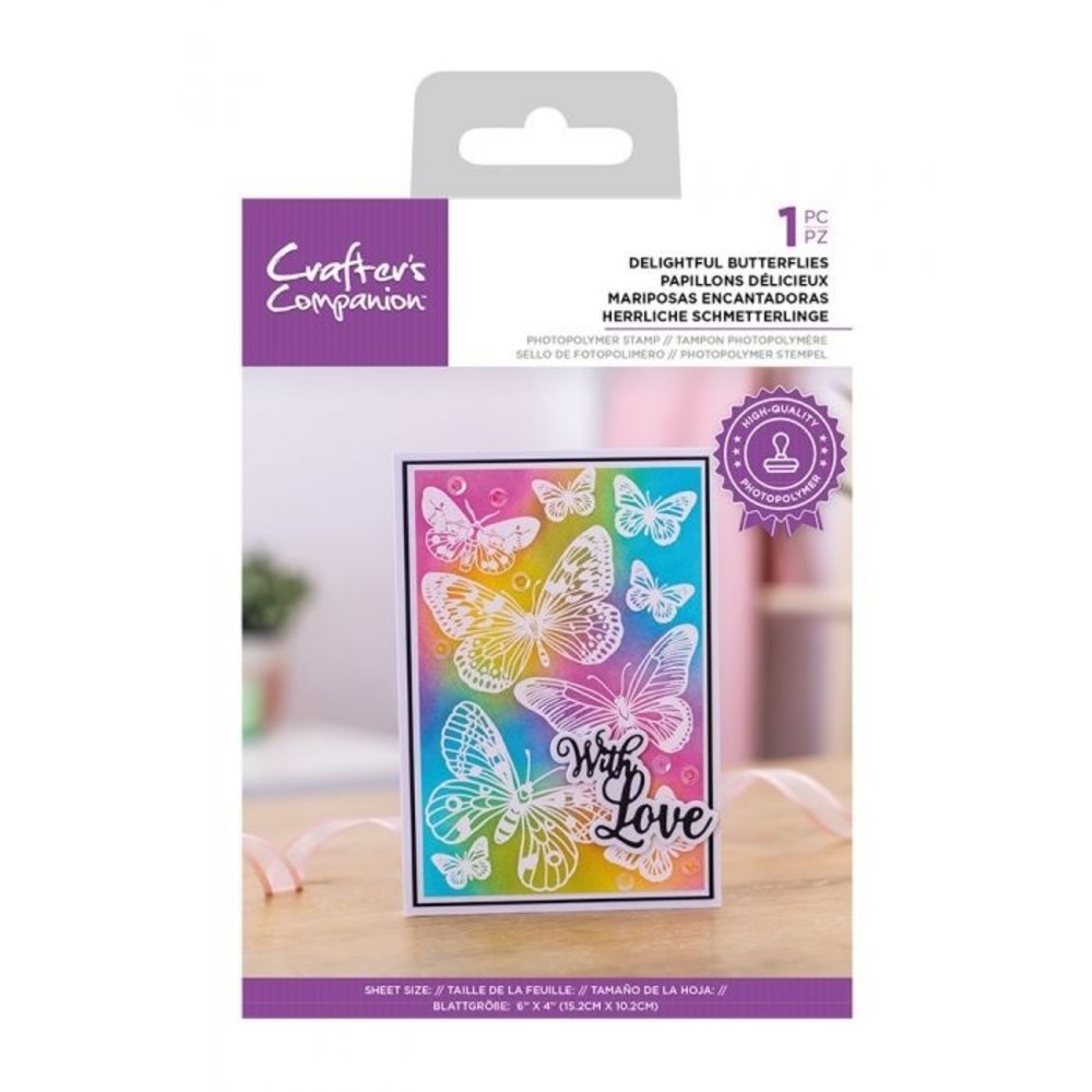 Crafter's Companion Delightful Butterflies Clear Stamps (CC-STP-DEBU)