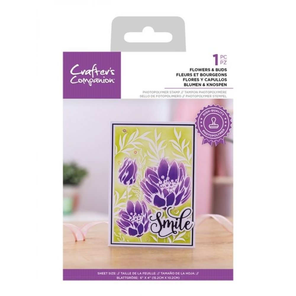 Crafter's Companion Flowers & Buds Clear Stamps (CC-STP-FANB)