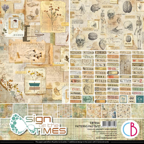 Ciao Bella Papercrafting Sign Of The Times 12x12 Inch Patterns Pad (CBT044) Ciao Bella Papercrafting Sign Of The Times 12x12 Inch Patterns Pad (CBT044)