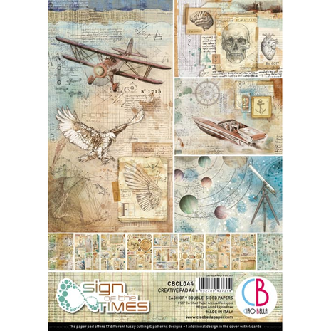 Ciao Bella Papercrafting Sign Of The Times A4 Creative Pad (CBCL044) Ciao Bella Papercrafting Sign Of The Times A4 Creative Pad (CBCL044)