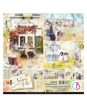 Ciao Bella Papercrafting Notre Vie 8x8 Inch Paper Pad (CBH045)