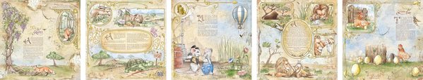 Ciao Bella Papercrafting Aesop's Fables 12x12 Inch Paper Pad (CBPM046)
