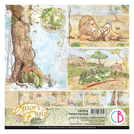 Ciao Bella Papercrafting Aesop's Fables 8x8 Inch Paper Pad (CBH046)