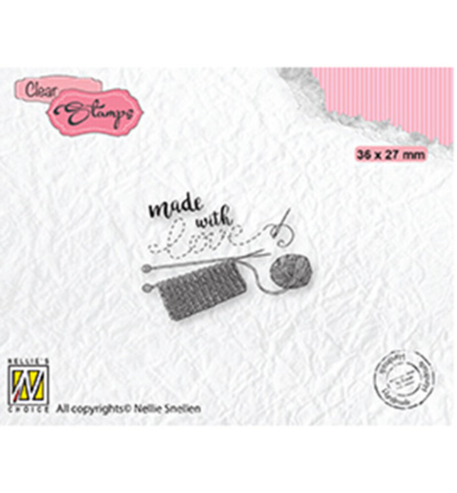 Nellie Snellen Clear Stamp Text Made with love-2 (DTCS033) Nellie Snellen Clear Stamp Text Made with love-2 (DTCS033)