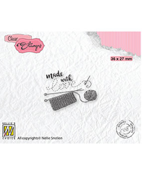 Nellie Snellen Clear Stamp Text Made with love-2 (DTCS033) Nellie Snellen Clear Stamp Text Made with love-2 (DTCS033)