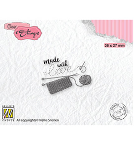 Nellie Snellen Clear Stamp Text Made with love-2 (DTCS033) Nellie Snellen Clear Stamp Text Made with love-2 (DTCS033)