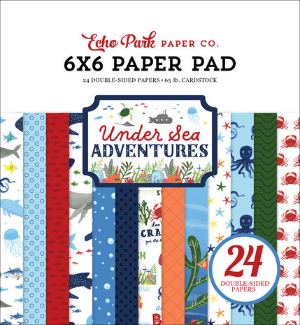 Echo Park Under Sea Adventures 6x6 Inch Paper Pad (USA245023) Echo Park Under Sea Adventures 6x6 Inch Paper Pad (USA245023)