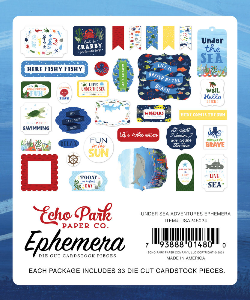 Echo Park Under Sea Adventures Ephemera (USA245024) Echo Park Under Sea Adventures Ephemera (USA245024)