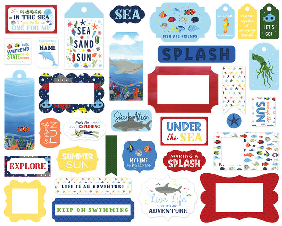 Echo Park Under Sea Adventures Ephemera Frames & Tags (USA245025) Echo Park Under Sea Adventures Ephemera Frames & Tags (USA245025)