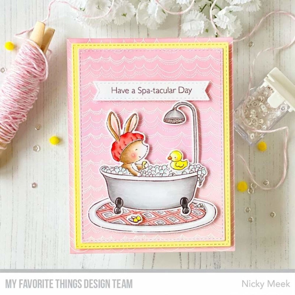 My Favorite Things Scallop Stripe Clear Stamps (SY-33)