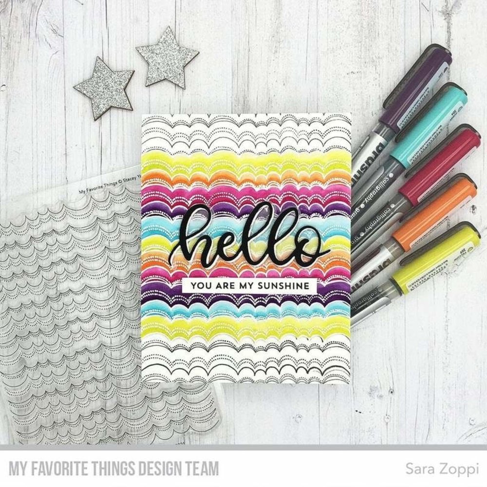 My Favorite Things Scallop Stripe Clear Stamps (SY-33)