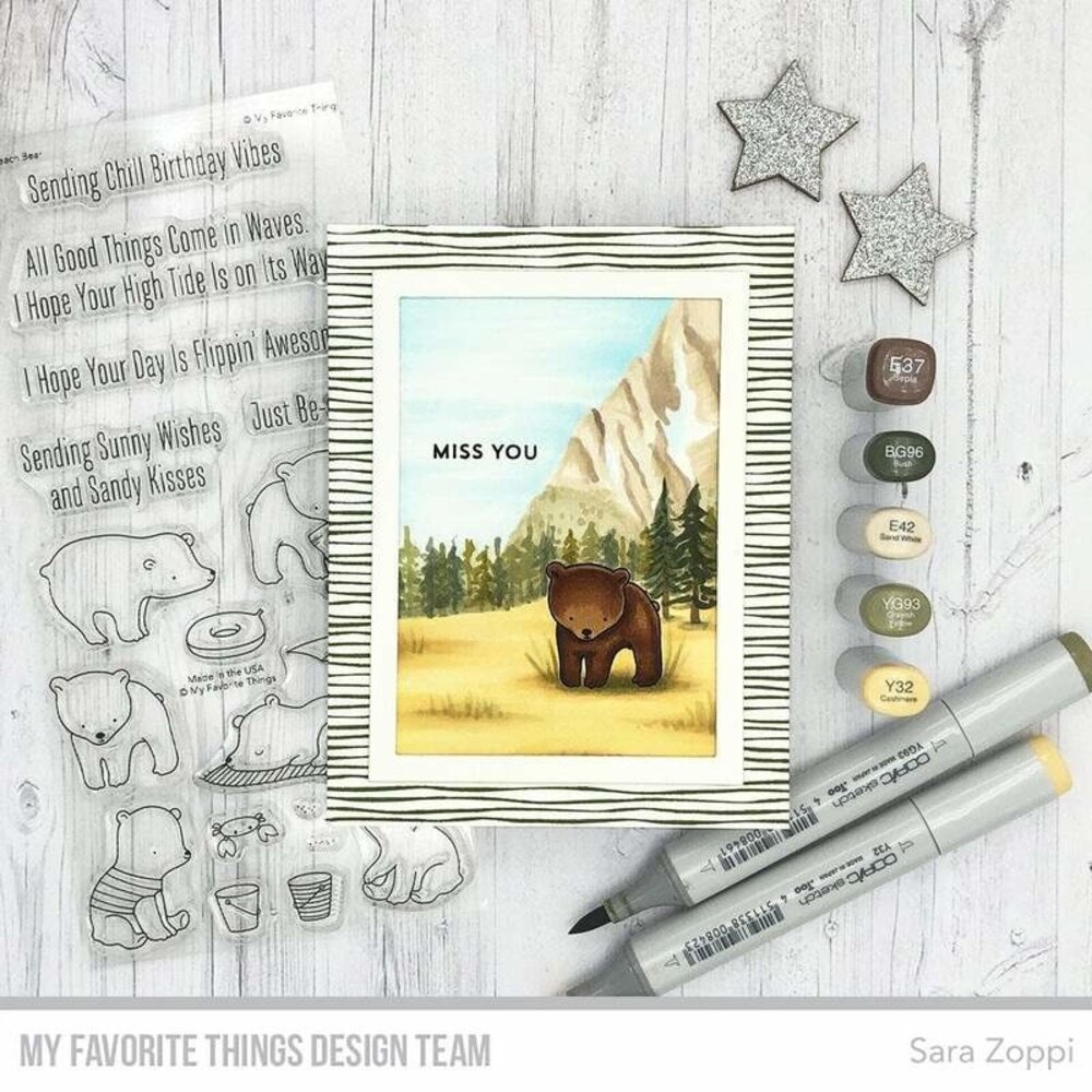 My Favorite Things Beach Bear Clear Stamps (CS-577) My Favorite Things Beach Bear Clear Stamps (CS-577)