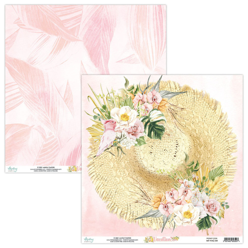 Mintay Vacation 12x12 Inch Scrapbooking Paper Set (MT-VAC-07)