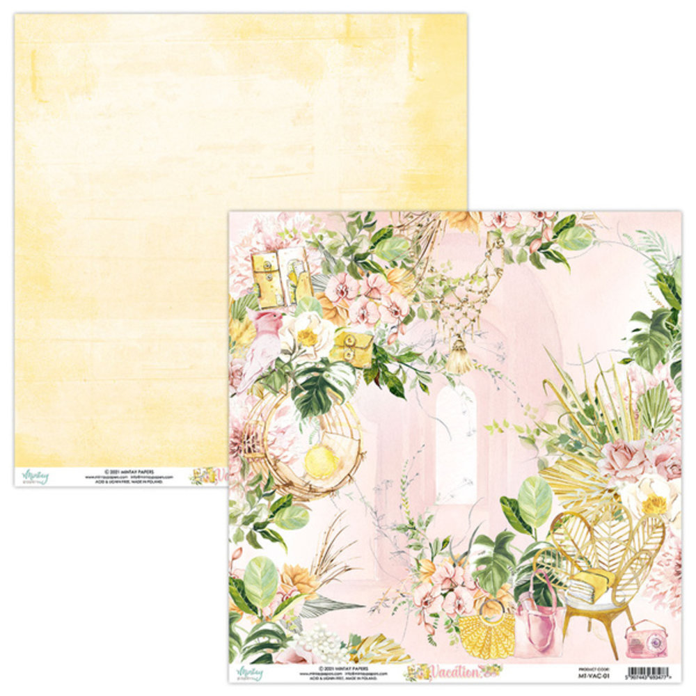 Mintay Vacation 6x6 Inch Scrapbooking Paper Pad (MT-VAC-08) Mintay Vacation 6x6 Inch Scrapbooking Paper Pad (MT-VAC-08)