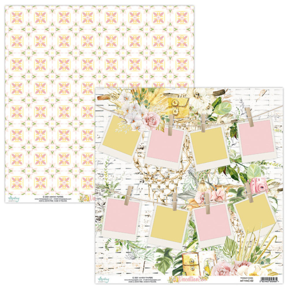 Mintay Vacation 6x6 Inch Scrapbooking Paper Pad (MT-VAC-08) Mintay Vacation 6x6 Inch Scrapbooking Paper Pad (MT-VAC-08)