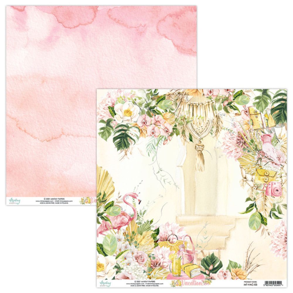 Mintay Vacation 6x6 Inch Scrapbooking Paper Pad (MT-VAC-08) Mintay Vacation 6x6 Inch Scrapbooking Paper Pad (MT-VAC-08)