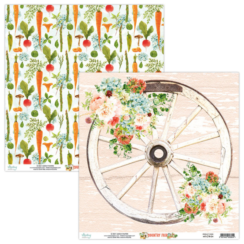 Mintay Country Fair 12x12 Inch Scrapbooking Paper Set (MT-CTR-07)